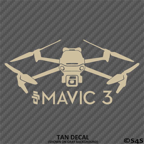 DJI Mavic 3 Drone Silhouette Vinyl Decal
