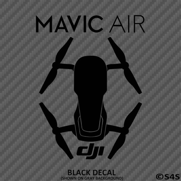 DJI Mavic Air Drone Silhouette Vinyl Decal - S4S Designs
