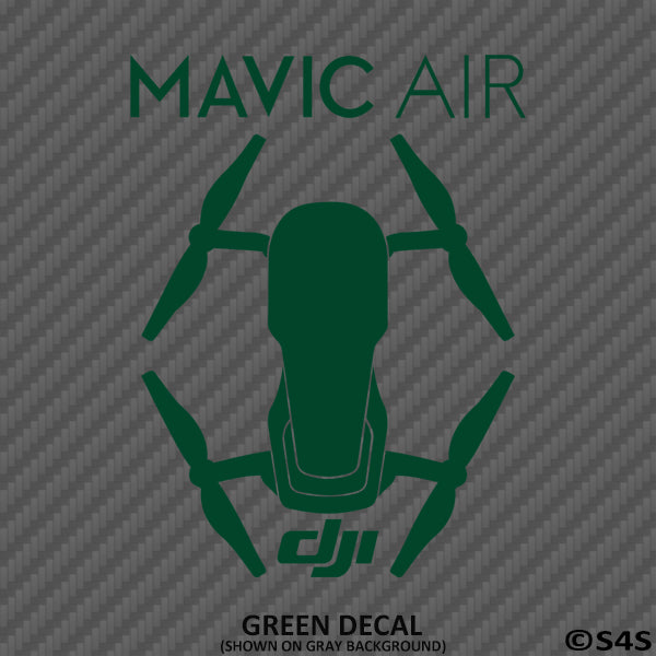DJI Mavic Air Drone Silhouette Vinyl Decal - S4S Designs
