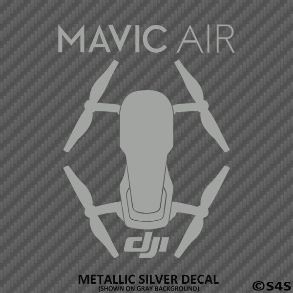 DJI Mavic Air Drone Silhouette Vinyl Decal - S4S Designs