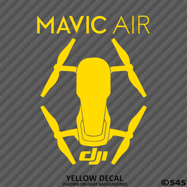 DJI Mavic Air Drone Silhouette Vinyl Decal - S4S Designs