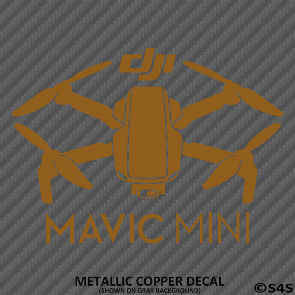 DJI Mavic Mini Drone Silhouette Vinyl Decal - S4S Designs
