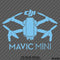 DJI Mavic Mini Drone Silhouette Vinyl Decal - S4S Designs
