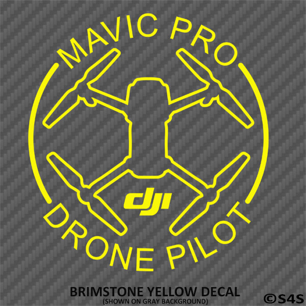 DJI Mavic Pro Drone Pilot Vinyl Decal - S4S Designs