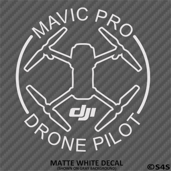 DJI Mavic Pro Drone Pilot Vinyl Decal - S4S Designs