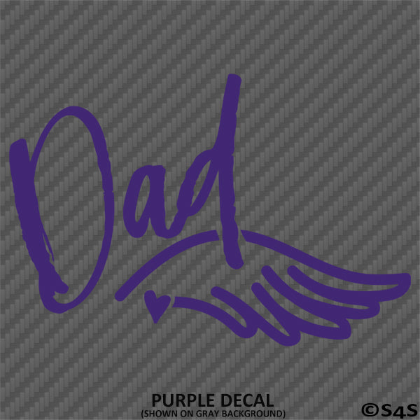 Angel Wings Memorial: Dad Vinyl Decal