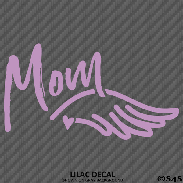 Angel Wings Memorial: Mom Vinyl Decal