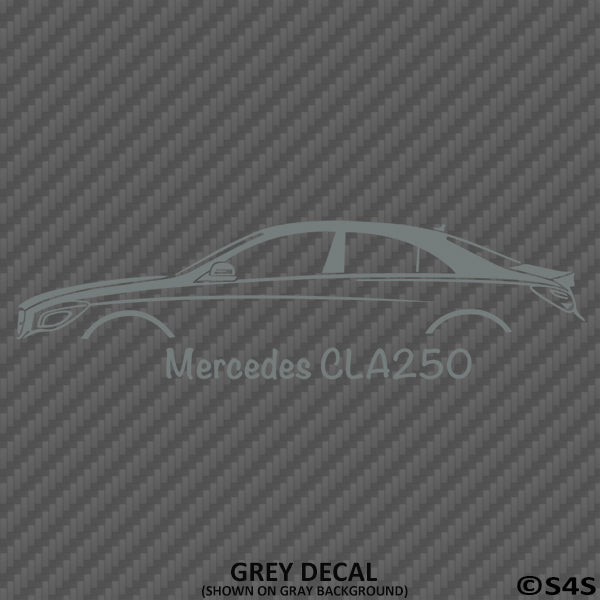 Mercedes Benz CLA250 4Matic Car Silhouette Vinyl Decal - S4S Designs