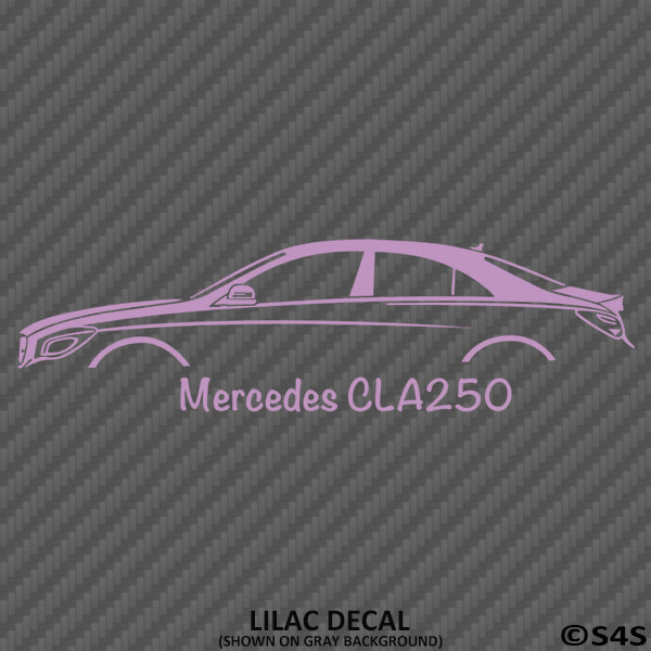 Mercedes Benz CLA250 4Matic Car Silhouette Vinyl Decal - S4S Designs
