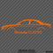 Mercedes Benz CLA250 4Matic Car Silhouette Vinyl Decal - S4S Designs