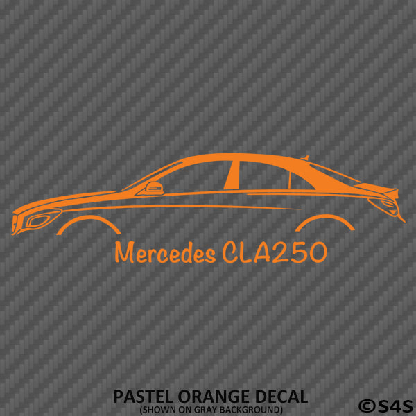 Mercedes Benz CLA250 4Matic Car Silhouette Vinyl Decal - S4S Designs