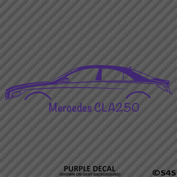Mercedes Benz CLA250 4Matic Car Silhouette Vinyl Decal - S4S Designs