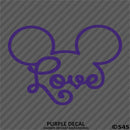 Mickey Mouse Ears Love Disney Inspired Vinyl Decal - S4S Designs
