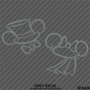 Mickey and Minnie Bride and Groom Disney Inspired Vinyl Decal