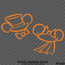Mickey and Minnie Bride and Groom Disney Inspired Vinyl Decal