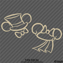 Mickey and Minnie Bride and Groom Disney Inspired Vinyl Decal