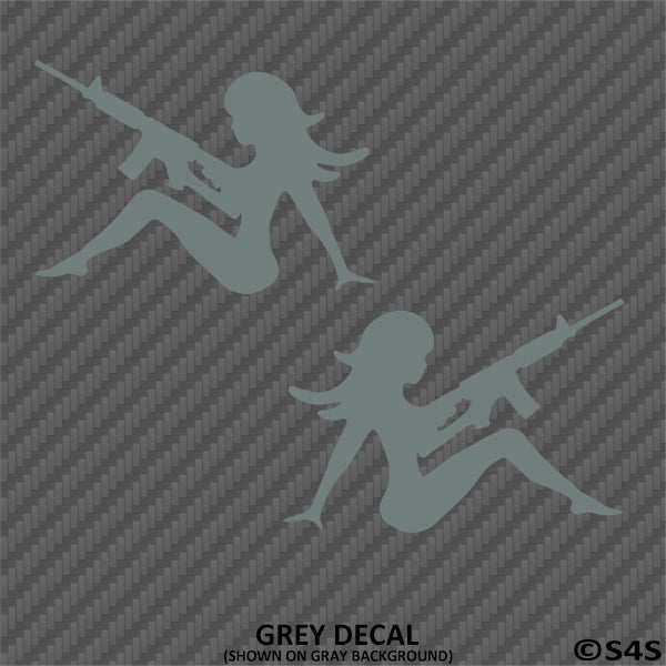 AR-15 Mudflap Girl Vinyl Decal (PAIR) - S4S Designs