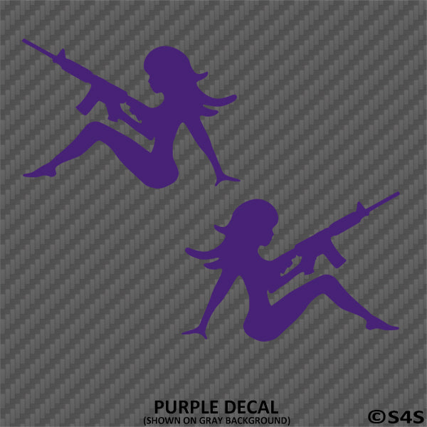 AR-15 Mudflap Girl Vinyl Decal (PAIR) - S4S Designs