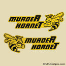 "Murder Hornet" Acrylic Badge Set Matte Yellow/Black Version 2 - S4S Designs