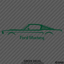 1965 Ford Mustang Classic Car Silhouette Vinyl Decal - S4S Designs