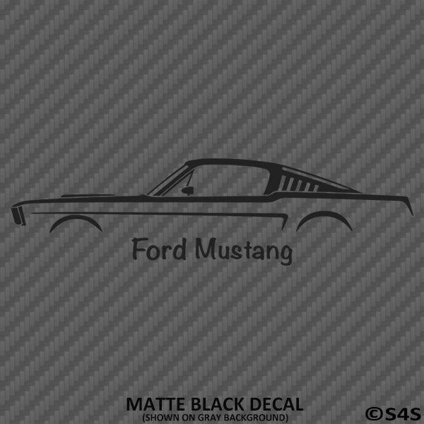 1965 Ford Mustang Classic Car Silhouette Vinyl Decal - S4S Designs