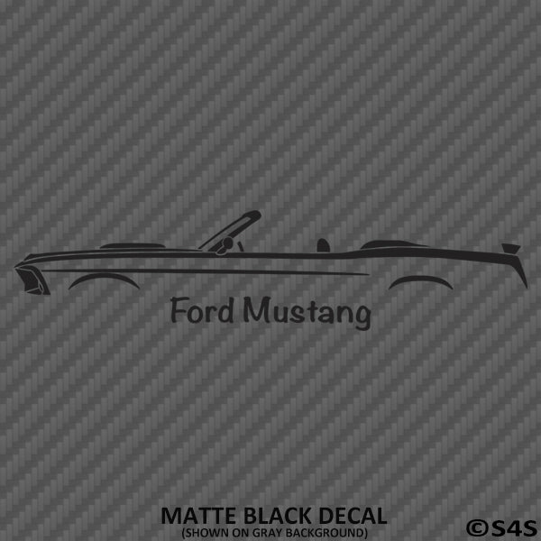 1969 Ford Mustang Convertible Classic Car Silhouette Vinyl Decal - S4S Designs