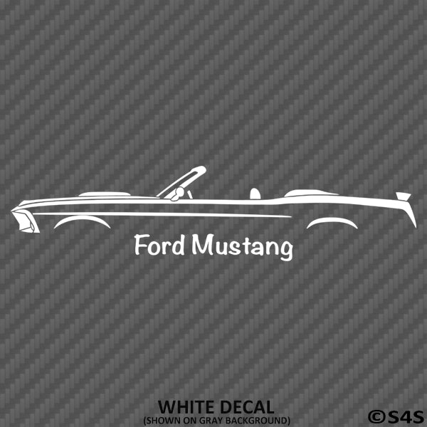 1969 Ford Mustang Convertible Classic Car Silhouette Vinyl Decal - S4S Designs