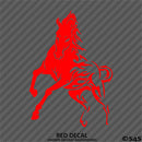 Angry Mustang Stallion Flames Silhouette Vinyl Decal