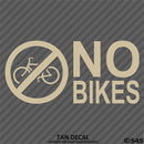 Business Decal: No Bikes Vinyl Decal Version 2 - S4S Designs