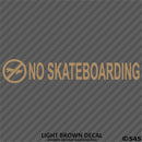 Business Decal: No Skateboarding Vinyl Decal - S4S Designs