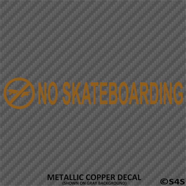 Business Decal: No Skateboarding Vinyl Decal - S4S Designs