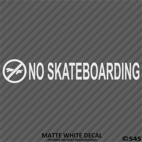 Business Decal: No Skateboarding Vinyl Decal - S4S Designs