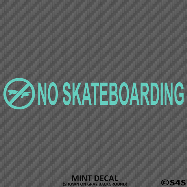 Business Decal: No Skateboarding Vinyl Decal - S4S Designs