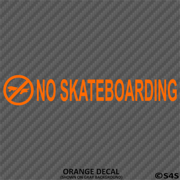 Business Decal: No Skateboarding Vinyl Decal - S4S Designs