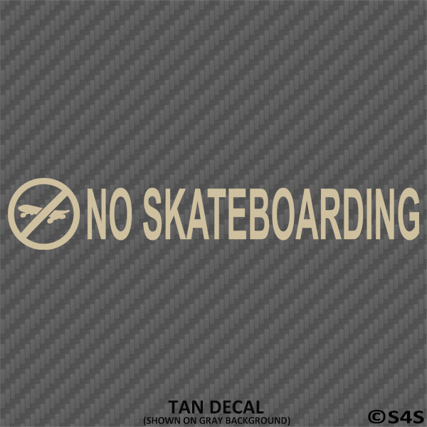 Business Decal: No Skateboarding Vinyl Decal - S4S Designs