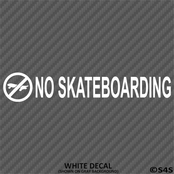 Business Decal: No Skateboarding Vinyl Decal - S4S Designs