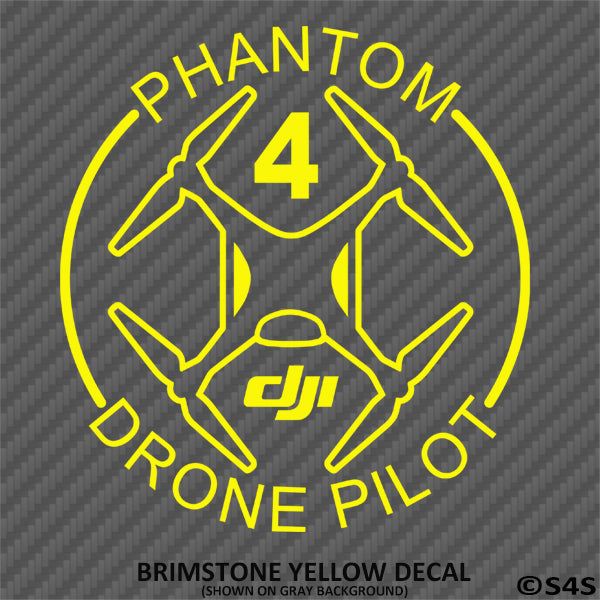 DJI Phantom 4 Drone Pilot Vinyl Decal Version 1 - S4S Designs
