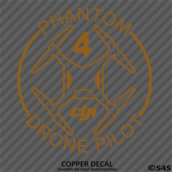 DJI Phantom 4 Drone Pilot Vinyl Decal Version 1 - S4S Designs