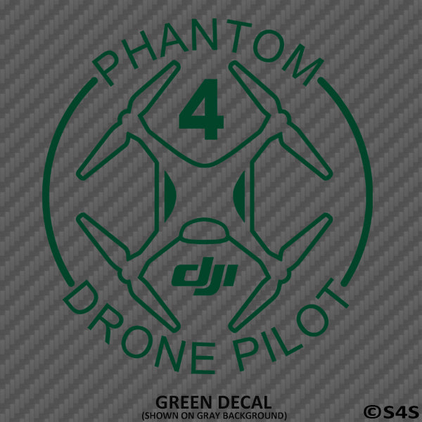 DJI Phantom 4 Drone Pilot Vinyl Decal Version 1 - S4S Designs