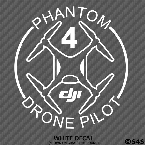 DJI Phantom 4 Drone Pilot Vinyl Decal Version 1 - S4S Designs