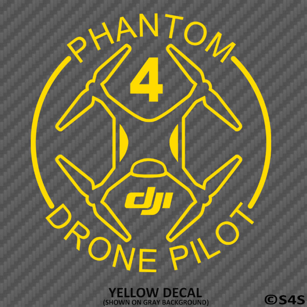 DJI Phantom 4 Drone Pilot Vinyl Decal Version 1 - S4S Designs