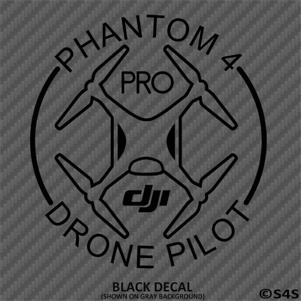 DJI Phantom 4 Pro Drone Pilot Vinyl Decal - S4S Designs