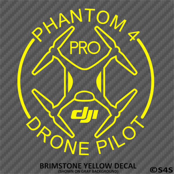 DJI Phantom 4 Pro Drone Pilot Vinyl Decal - S4S Designs