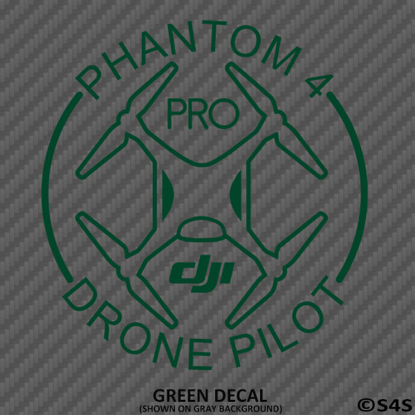 DJI Phantom 4 Pro Drone Pilot Vinyl Decal - S4S Designs