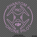 DJI Phantom 4 Pro Drone Pilot Vinyl Decal - S4S Designs