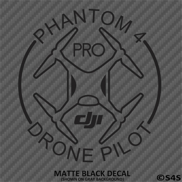 DJI Phantom 4 Pro Drone Pilot Vinyl Decal - S4S Designs