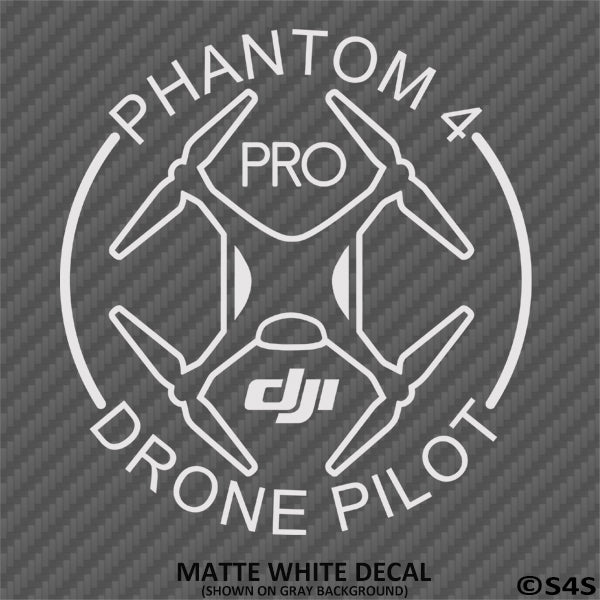 DJI Phantom 4 Pro Drone Pilot Vinyl Decal - S4S Designs