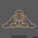 Peeking Blood Hound Puppy Vinyl Decal - S4S Designs