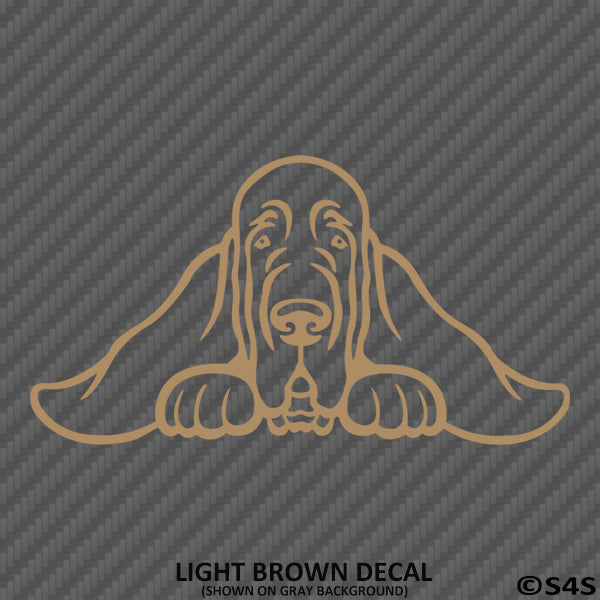 Peeking Blood Hound Puppy Vinyl Decal - S4S Designs