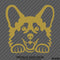 Peeking Corgi Puppy Dog Vinyl Decal - S4S Designs